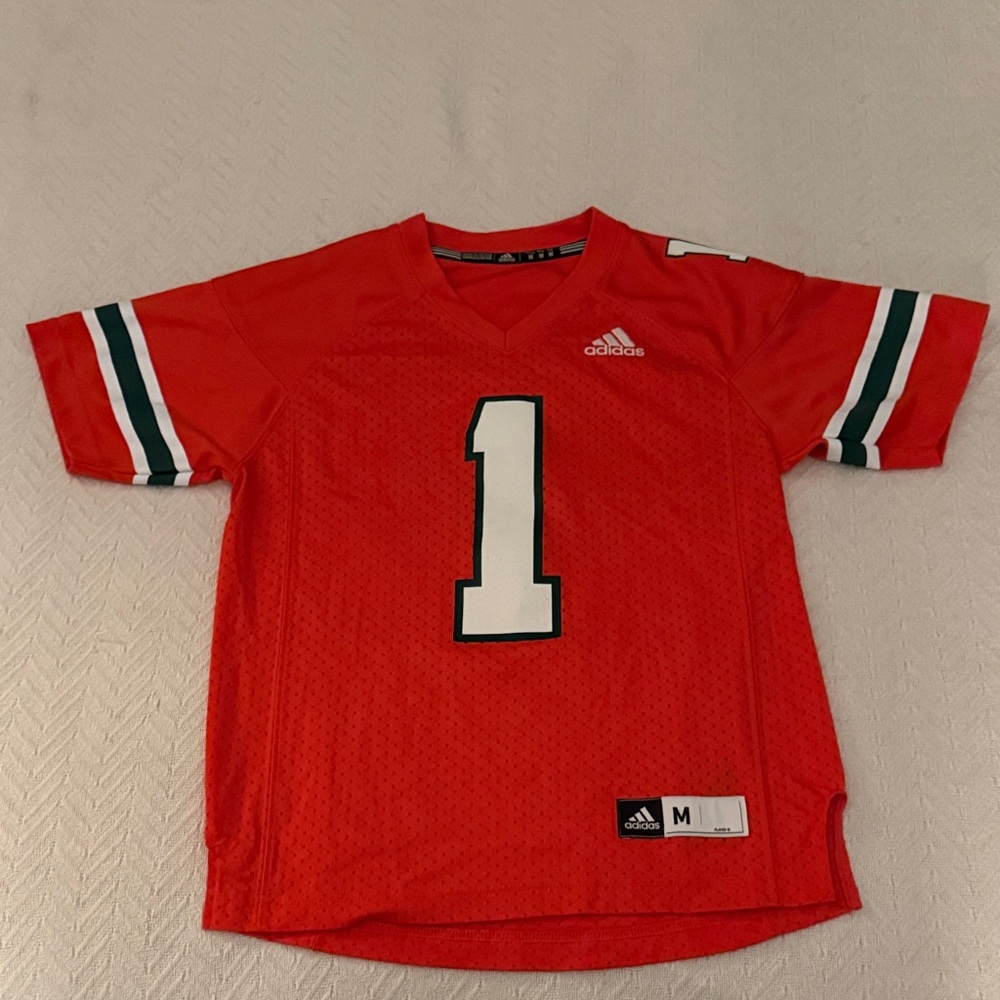 Miami hurricane youth jersey size medium. Great condition